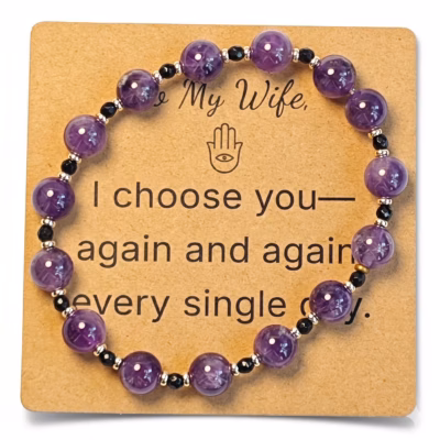 Amethyst Bracelet - Natural Gemstone Jewelry Gift