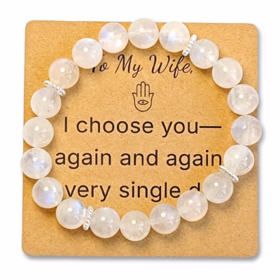 Moonstone Bracelet - Natural Gemstone Jewelry Gift