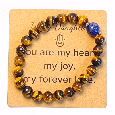 Lapis Lazuli & Tiger Eye Bracelet - Natural Gemstone Jewelry Gift
