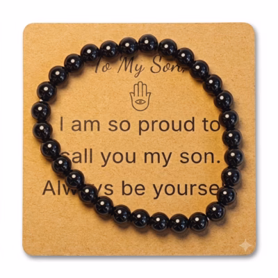 Obsidian Bracelet - Natural Gemstone Jewelry Gift