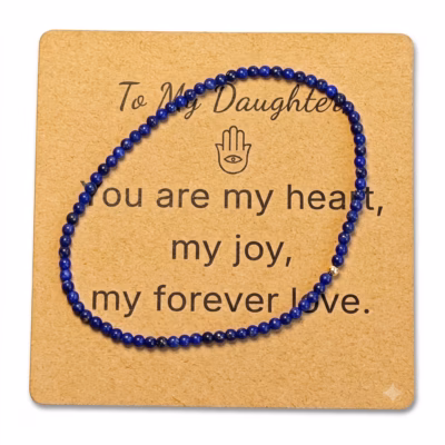 Lapis Lazuli Bracelet for Daughter Gift - Natural Gemstone Jewelry