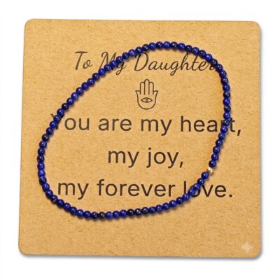 Lapis Lazuli Bracelet for Daughter Gift - Natural Gemstone Jewelry