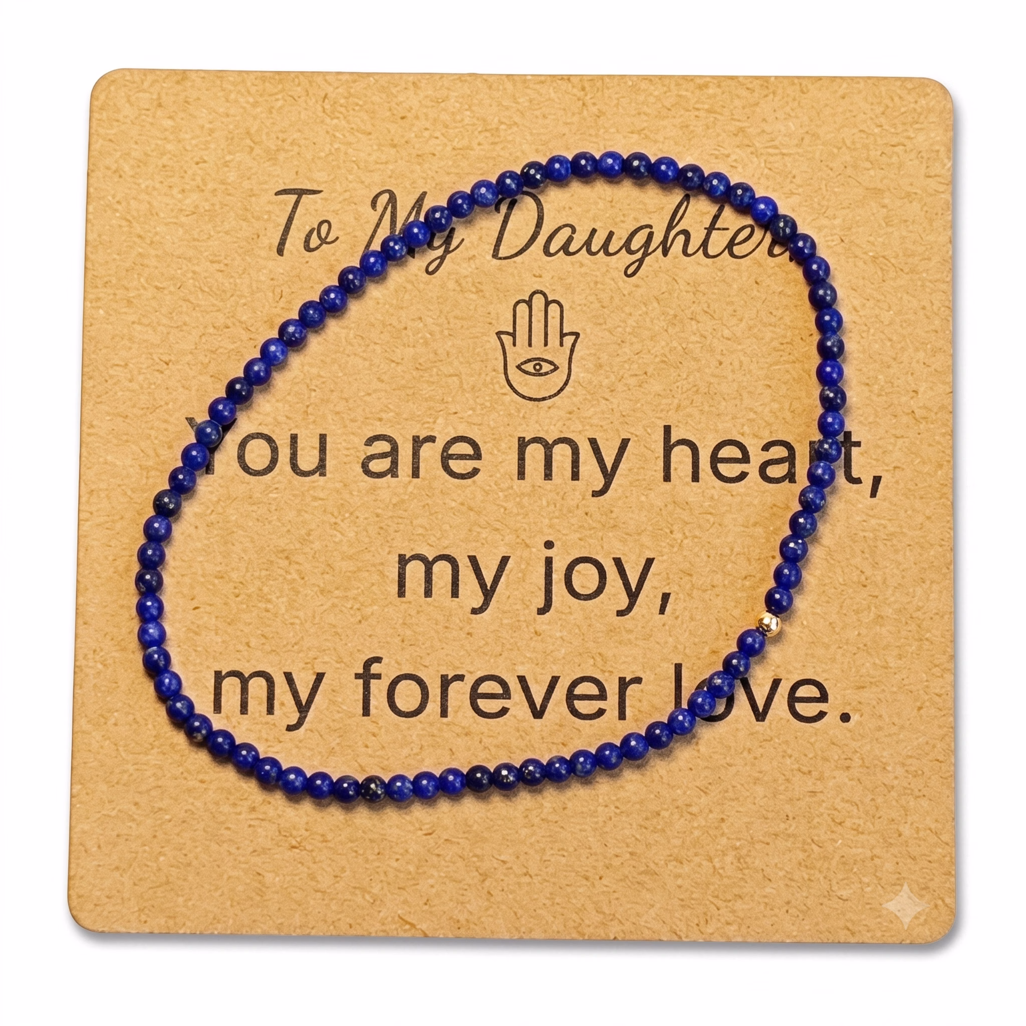 Lapis Lazuli Bracelet for Daughter Gift - Natural Gemstone Jewelry