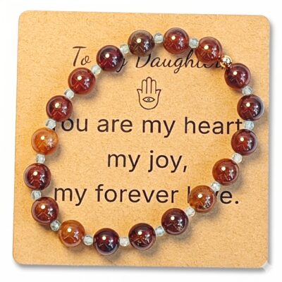Garnet Bracelet for Daughter Gift – Natural Gemstone Jewelry