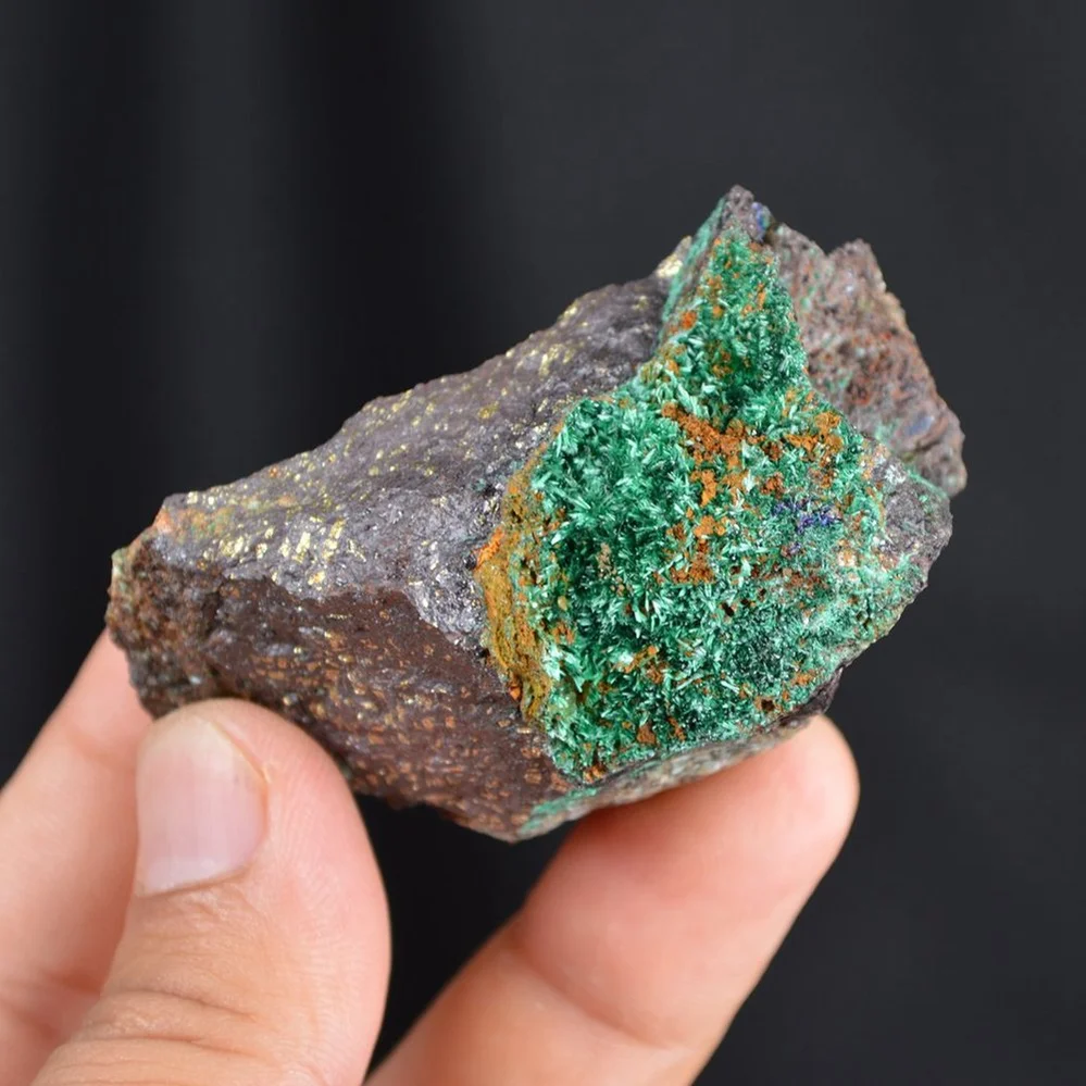 Bornite With Atacamite Crystals