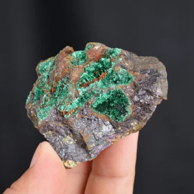 Bornite With Atacamite Crystals