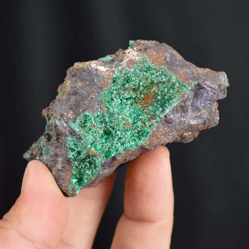 Bornite With Atacamite Crystals