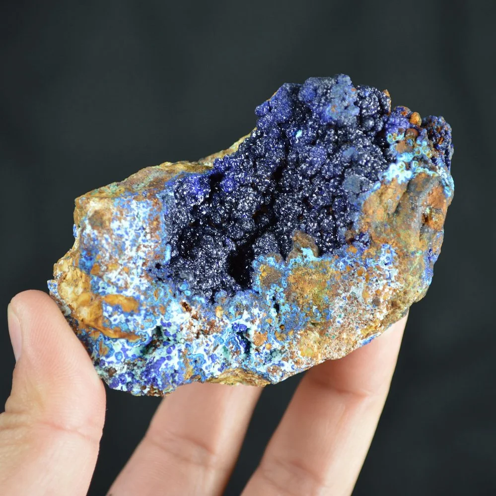 Azurite With Malachite Crystals