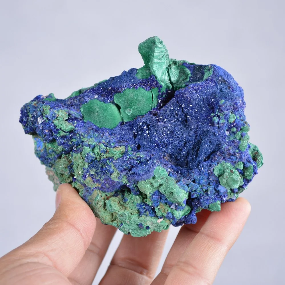 Azurite With Malachite Crystals
