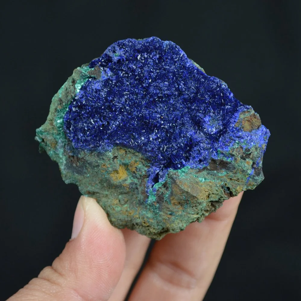 Azurite With Malachite Crystals