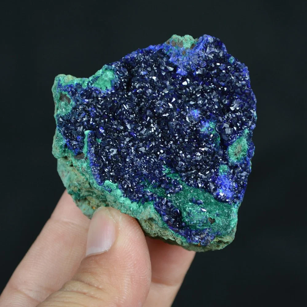 Azurite With Malachite Crystals