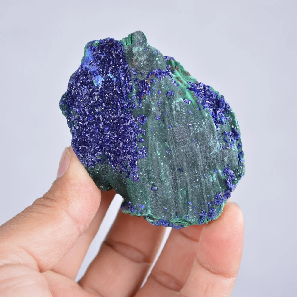 Azurite With Malachite Crystals