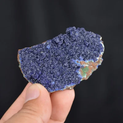 Blue Azurite Crystal Vug With Green Malachite Cluster