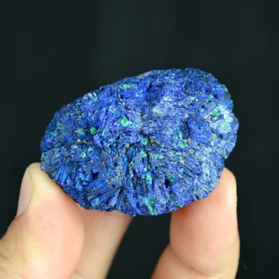 Globular Blue Azurite Nodule Single Crystal