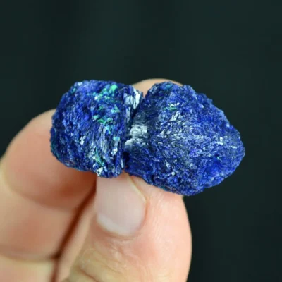Globular Blue Azurite Nodule Single Crystal