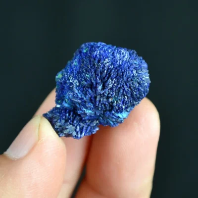 Globular Blue Azurite Nodule Single Crystal