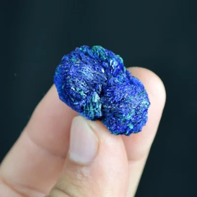 Globular Blue Azurite Nodule Single Crystal