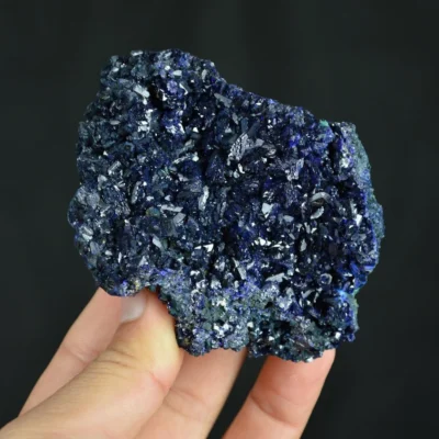 Better Larger Blue Azurite Crystal Vug With Green Malachite Cluster