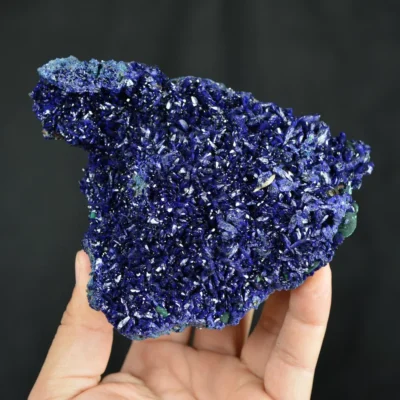 Better Larger Blue Azurite Crystal Vug With Green Malachite Cluster