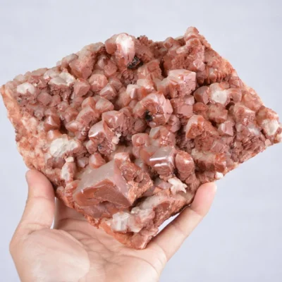 Red Nailhead Calcite Crystals (Manganese Inside)