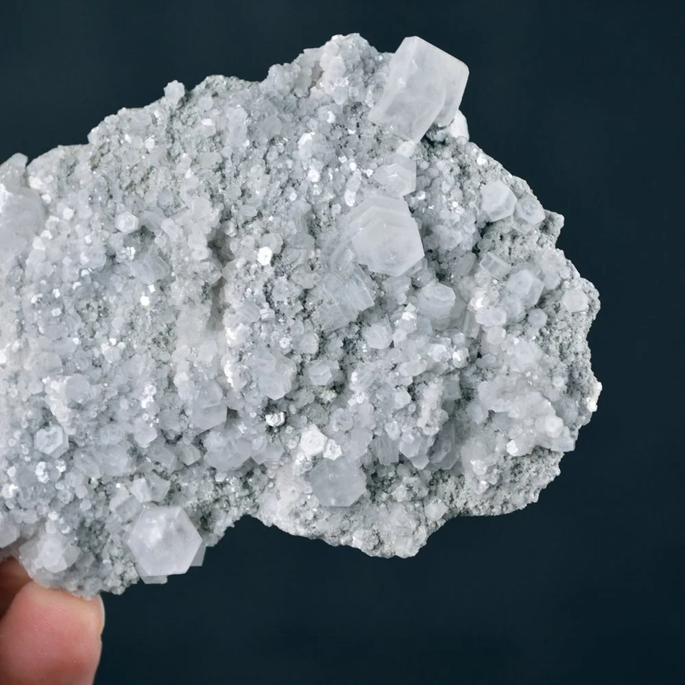 Hexagonal Prism Calcite Cluster On Quartz Matrix - Image 5