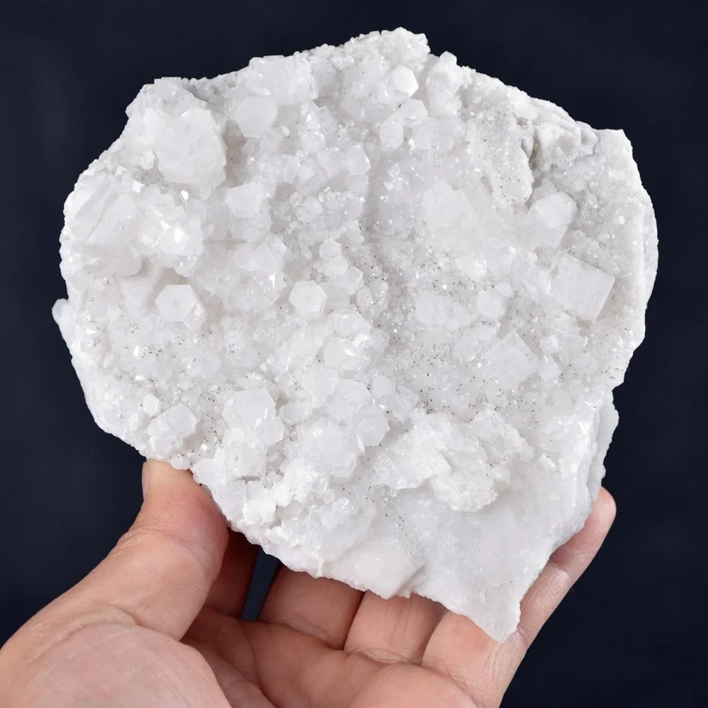 Hexagonal Prism Calcite Cluster On Quartz Matrix - Image 2