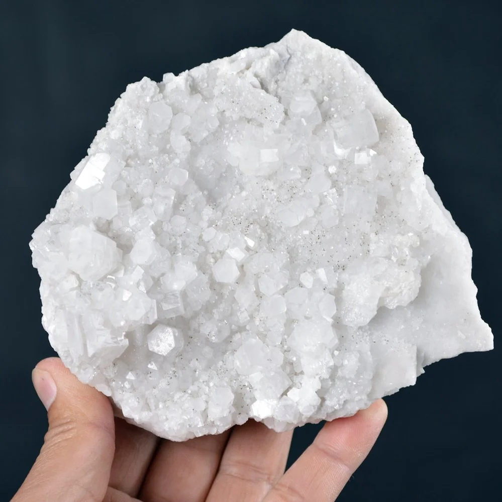 Hexagonal Prism Calcite Cluster On Quartz Matrix - Image 3
