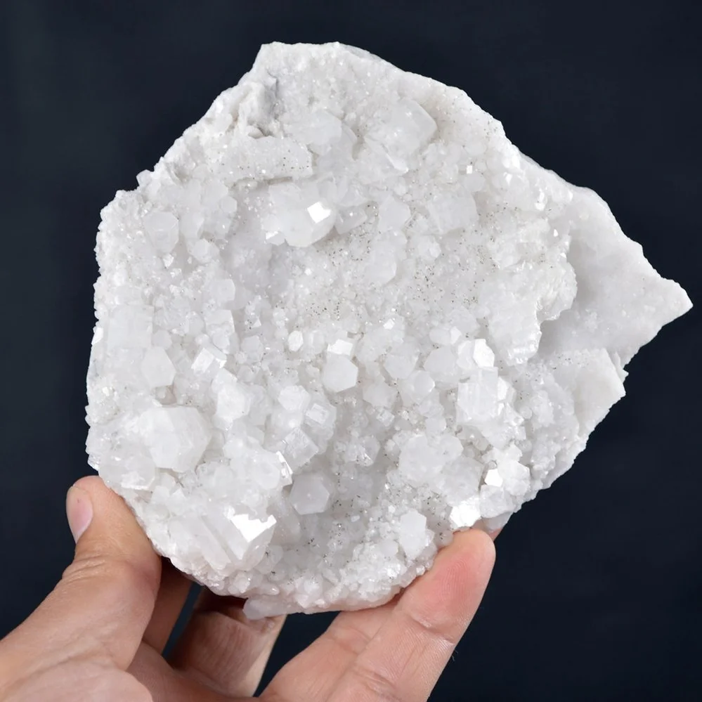 Hexagonal Prism Calcite Cluster On Quartz Matrix - Image 4
