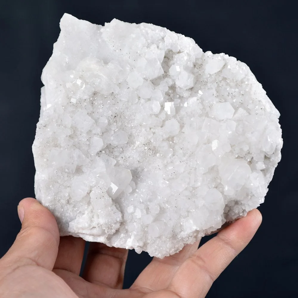 Hexagonal Prism Calcite Cluster On Quartz Matrix - Image 5