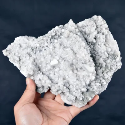 Hexagonal Prism Calcite Cluster On Quartz Matrix