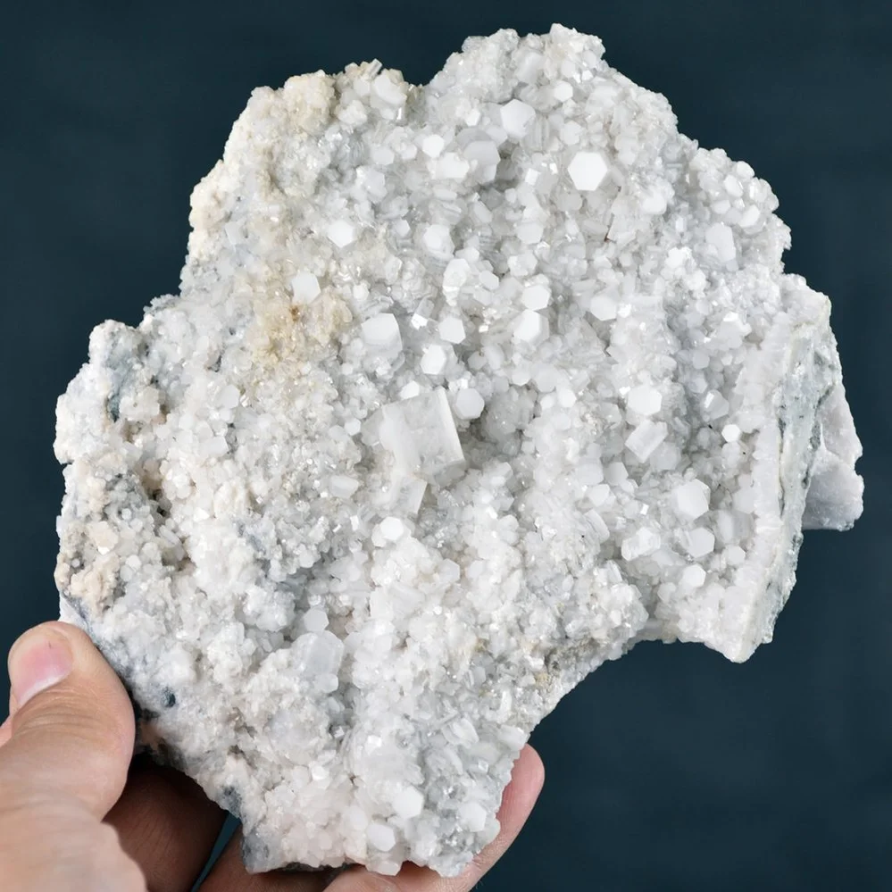 Hexagonal Prism Calcite Cluster On Quartz Matrix - Image 3