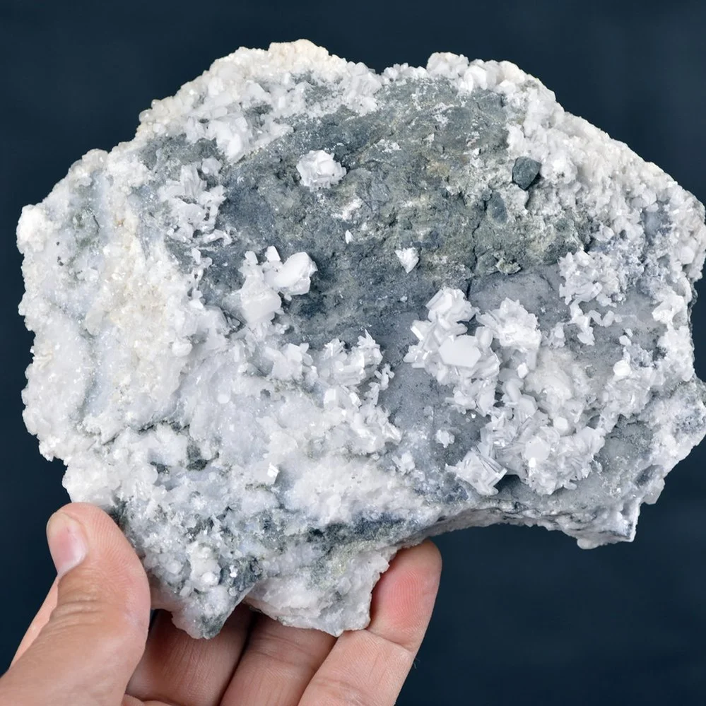 Hexagonal Prism Calcite Cluster On Quartz Matrix - Image 5