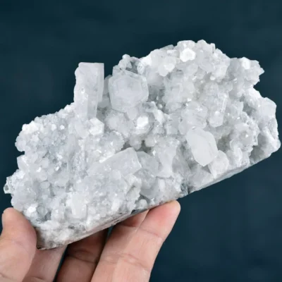 Hexagonal Prism Calcite Cluster On Quartz Matrix