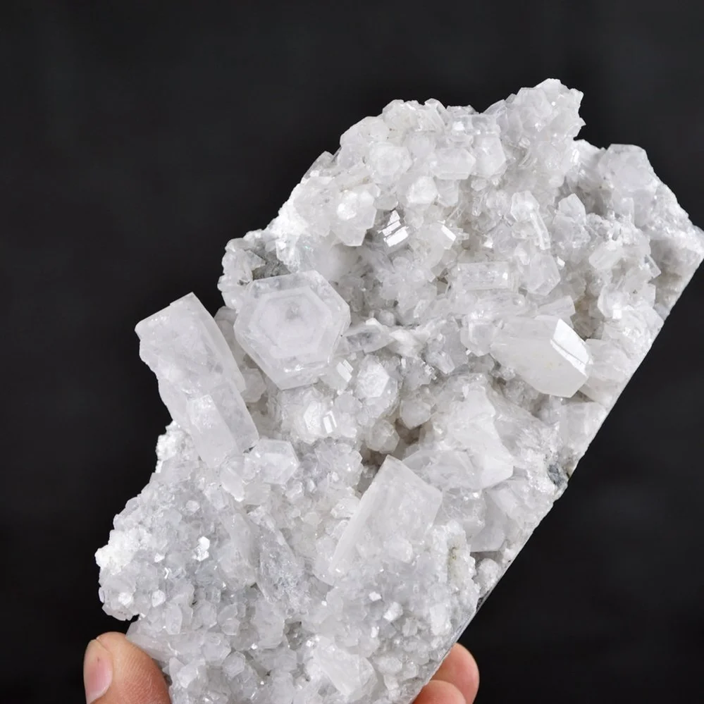 Hexagonal Prism Calcite Cluster On Quartz Matrix - Image 4
