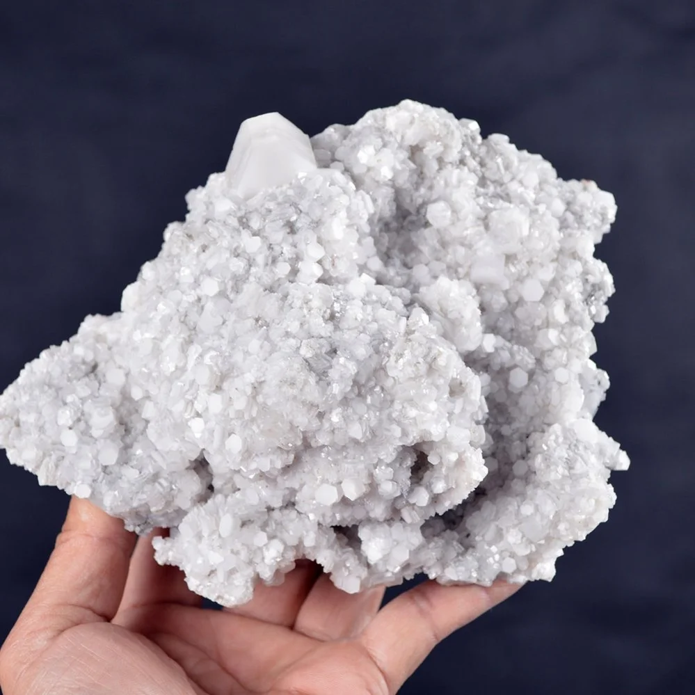 Hexagonal Prism Calcite Cluster On Quartz Matrix - Image 4