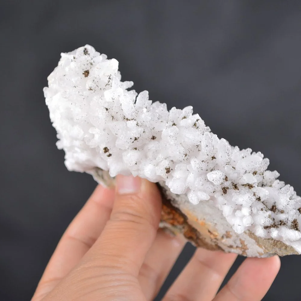 Iridescent Pyrite On Nailhead Calcite Crystals - Image 5