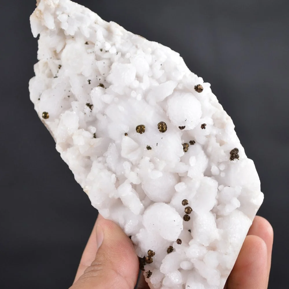 Iridescent Pyrite On Nailhead Calcite Crystals - Image 2