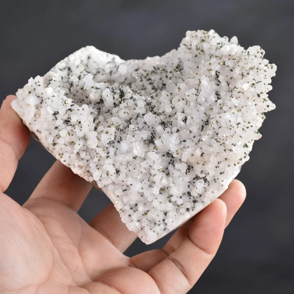 Iridescent Pyrite On Nailhead Calcite Crystals - Image 3