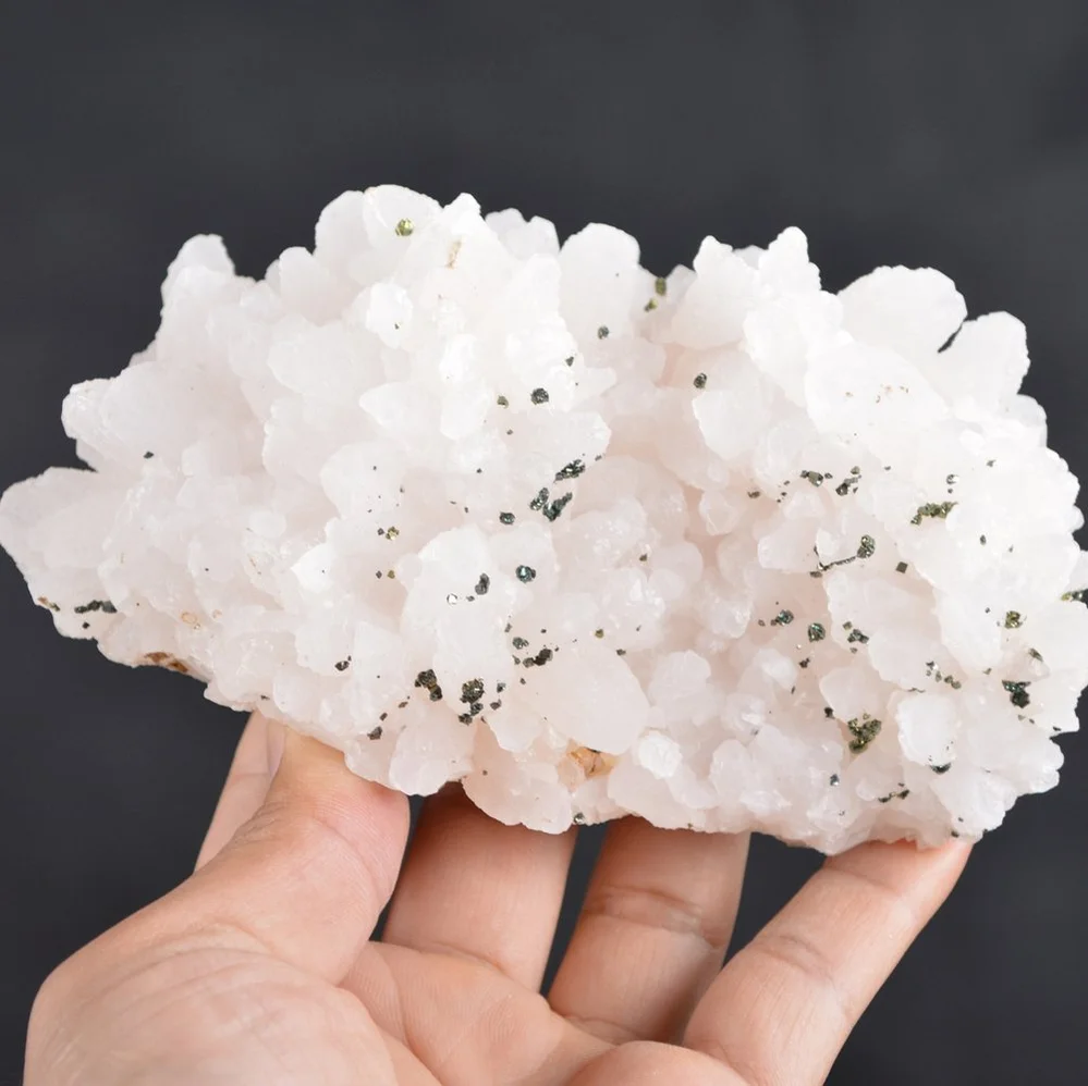 Iridescent Pyrite On Nailhead Calcite Crystals
