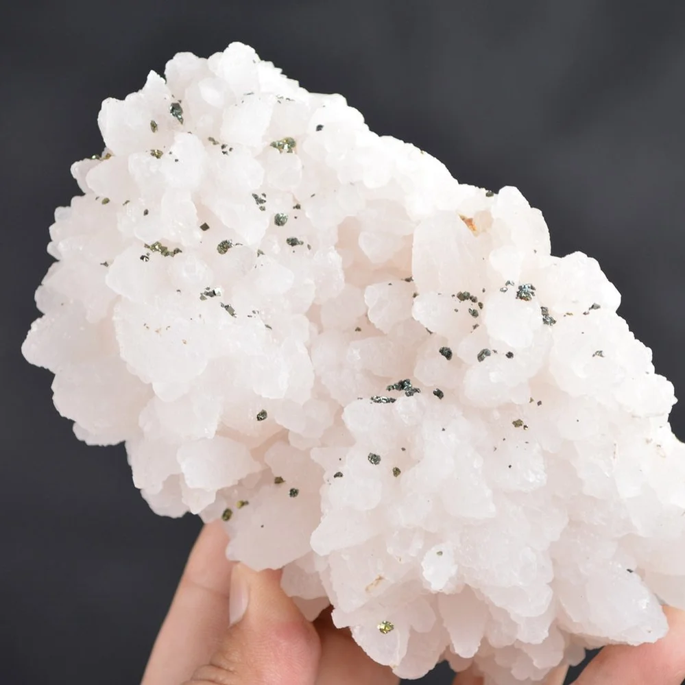 Iridescent Pyrite On Nailhead Calcite Crystals - Image 3