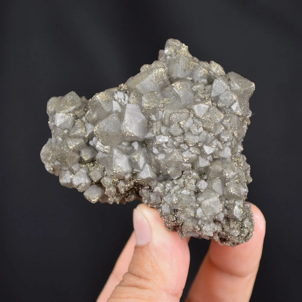 Calcite With Pyrite Inclusion And Chalcopyrite Crystals