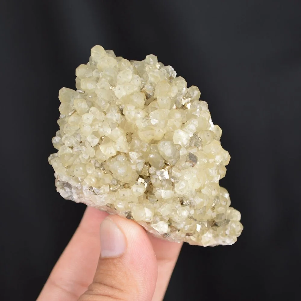 Iridescent Pyrite On Nailhead Calcite Crystals - Image 2