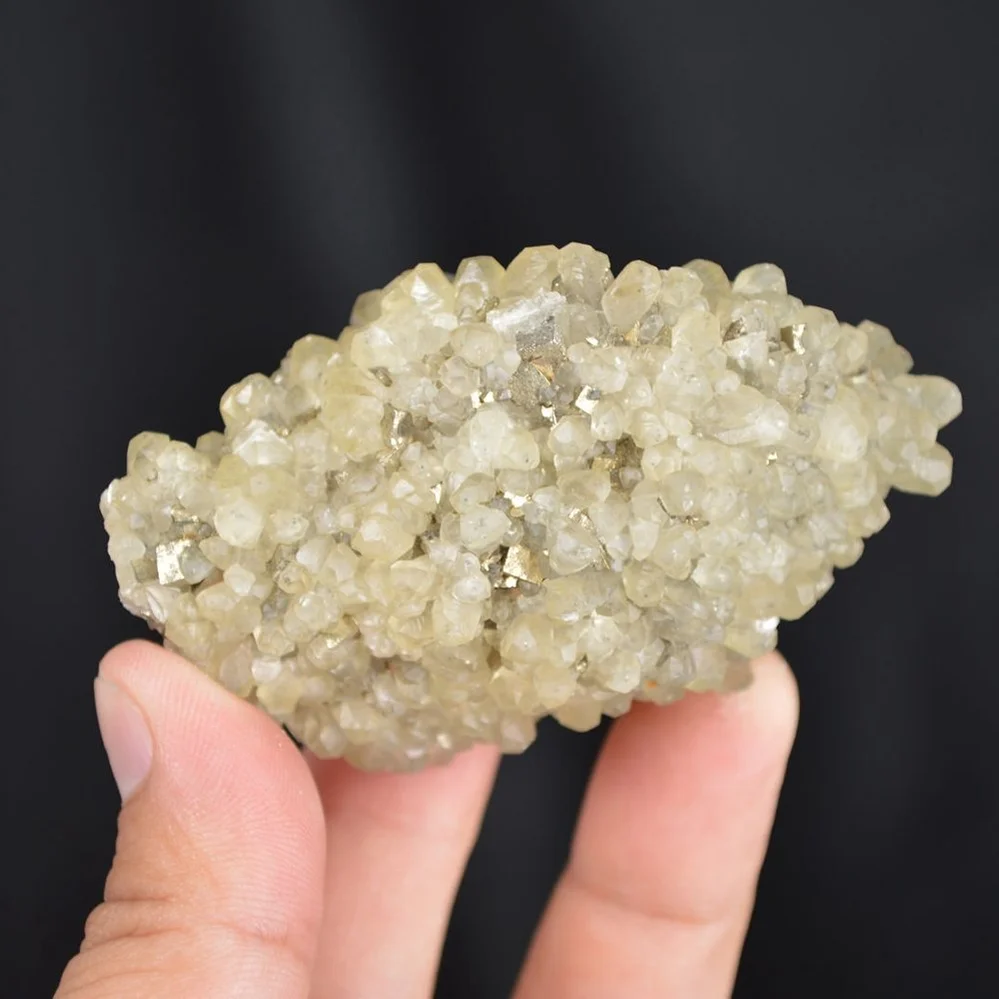 Iridescent Pyrite On Nailhead Calcite Crystals - Image 3