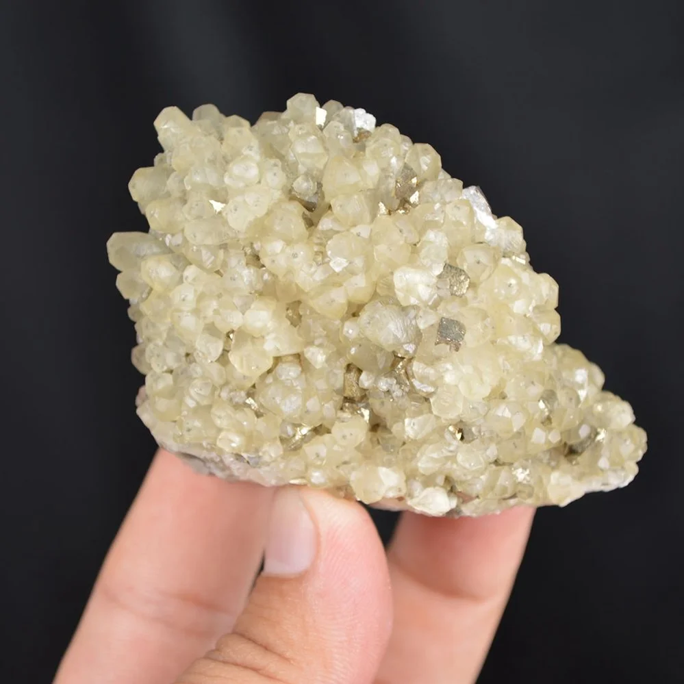 Iridescent Pyrite On Nailhead Calcite Crystals - Image 4