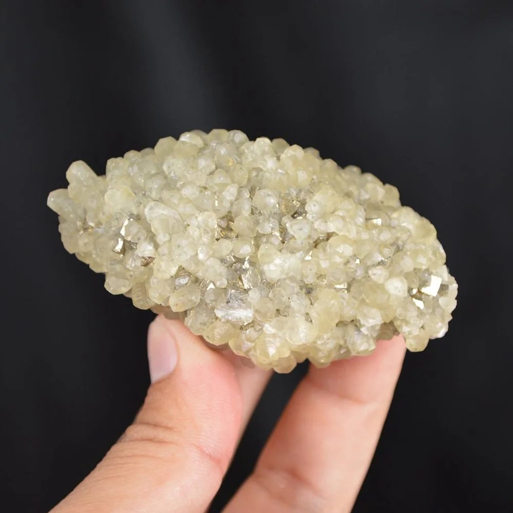 Iridescent Pyrite On Nailhead Calcite Crystals - Image 5