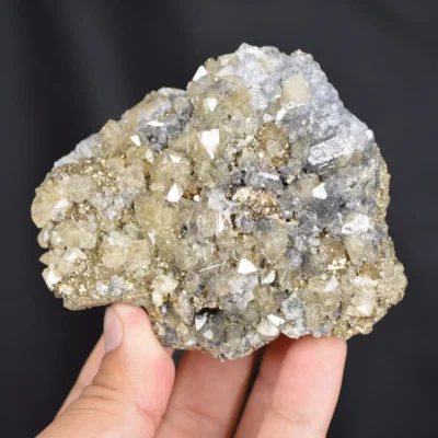 Shiny Calcite With Pyrite Crystals