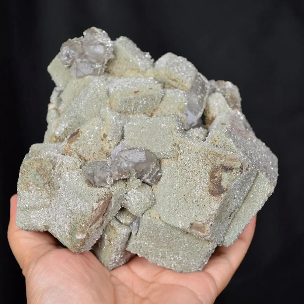 Quartz And Calcite Cover With Apophyllite Crystals - Image 2