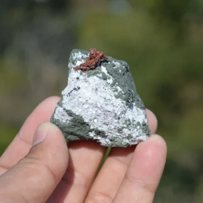 Native Copper With Chalcocite, Quartz In Rocks Matrix