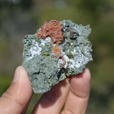 Native Copper With Chalcocite, Quartz In Rocks Matrix