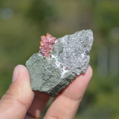 Native Copper With Chalcocite, Quartz In Rocks Matrix
